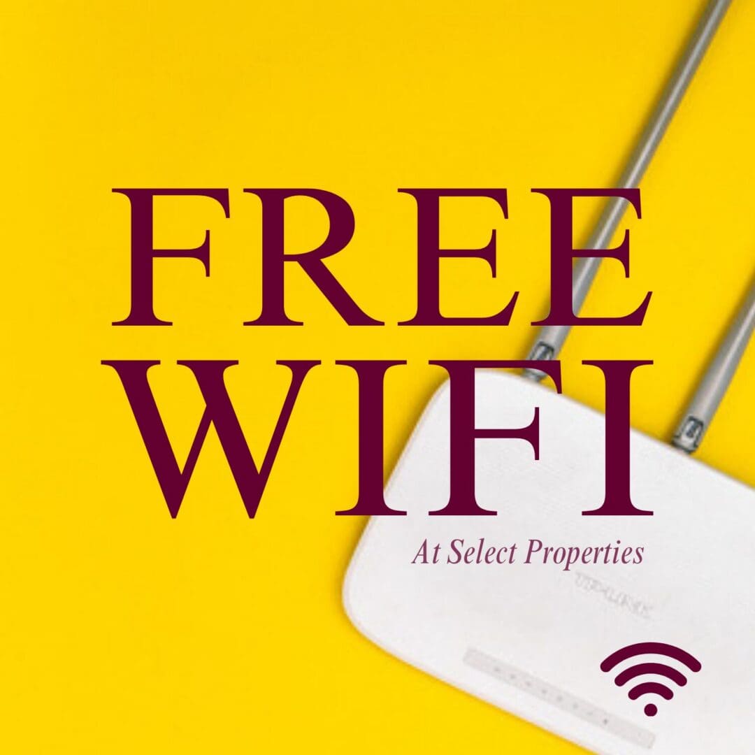 Free WiFi advertisement with white router