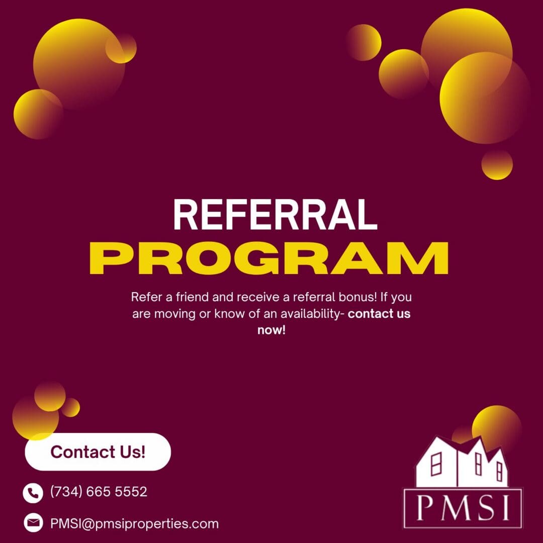 Referral program promotional graphic with logo